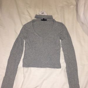 never worn long sleeve grey thin sweater